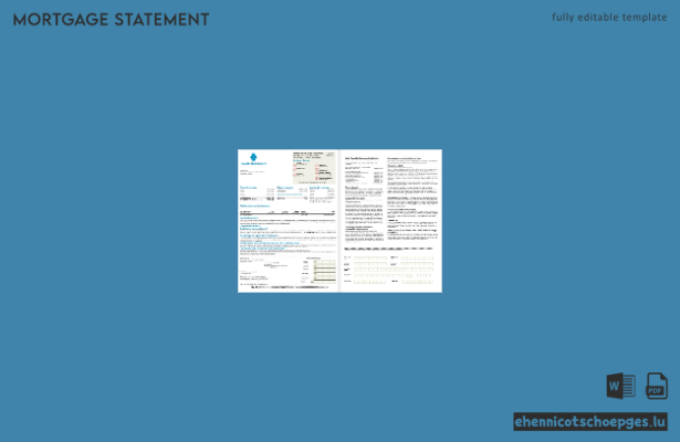 Hypothekenabrechnung der Republic Bank von Trinidad und Tobago im Word- und PDF-Format, 2 Seiten, Beispielvorschau